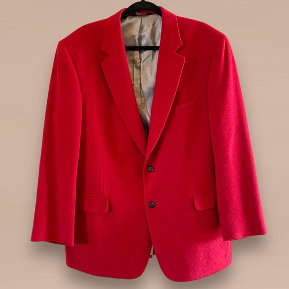 Jos. A. Bank Other - Jos A Bank 100% Camel Hair Executive Collection Sport Coat Blazer - Red SZ 44R